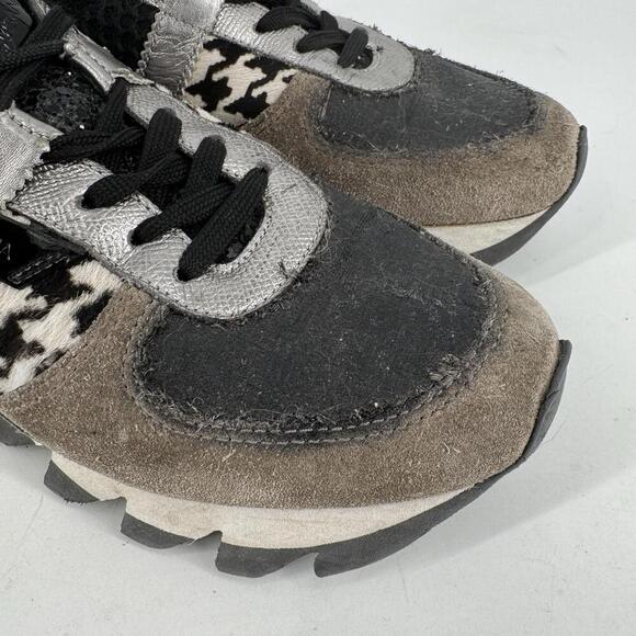 dolce & gabbana shoes 37.5 7.5 suede patchwork capri sneakers designer luxury - Picture 8 of 13